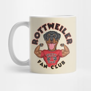 Fun Rottie awesome Rottweiler Wearing Rott Gym T-Shirt Mug